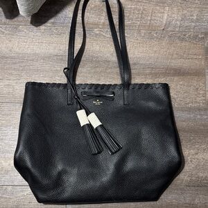 Kate Spade Black Pebbled Leather Tote